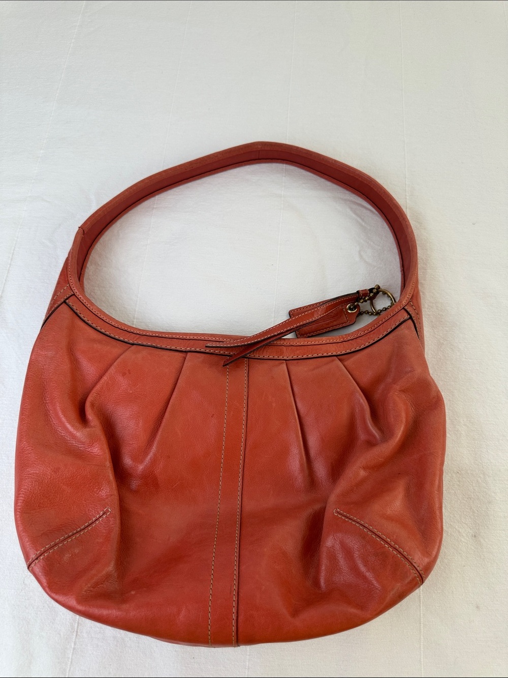 Coach Burnt Orange Leather Hobo Bag